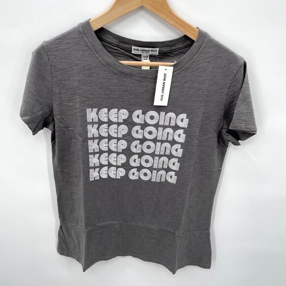 EVEREVE Sub Urban Riot NWT  Keep Going Graphic Tee T Shirt // XS - Picture 5 of 11